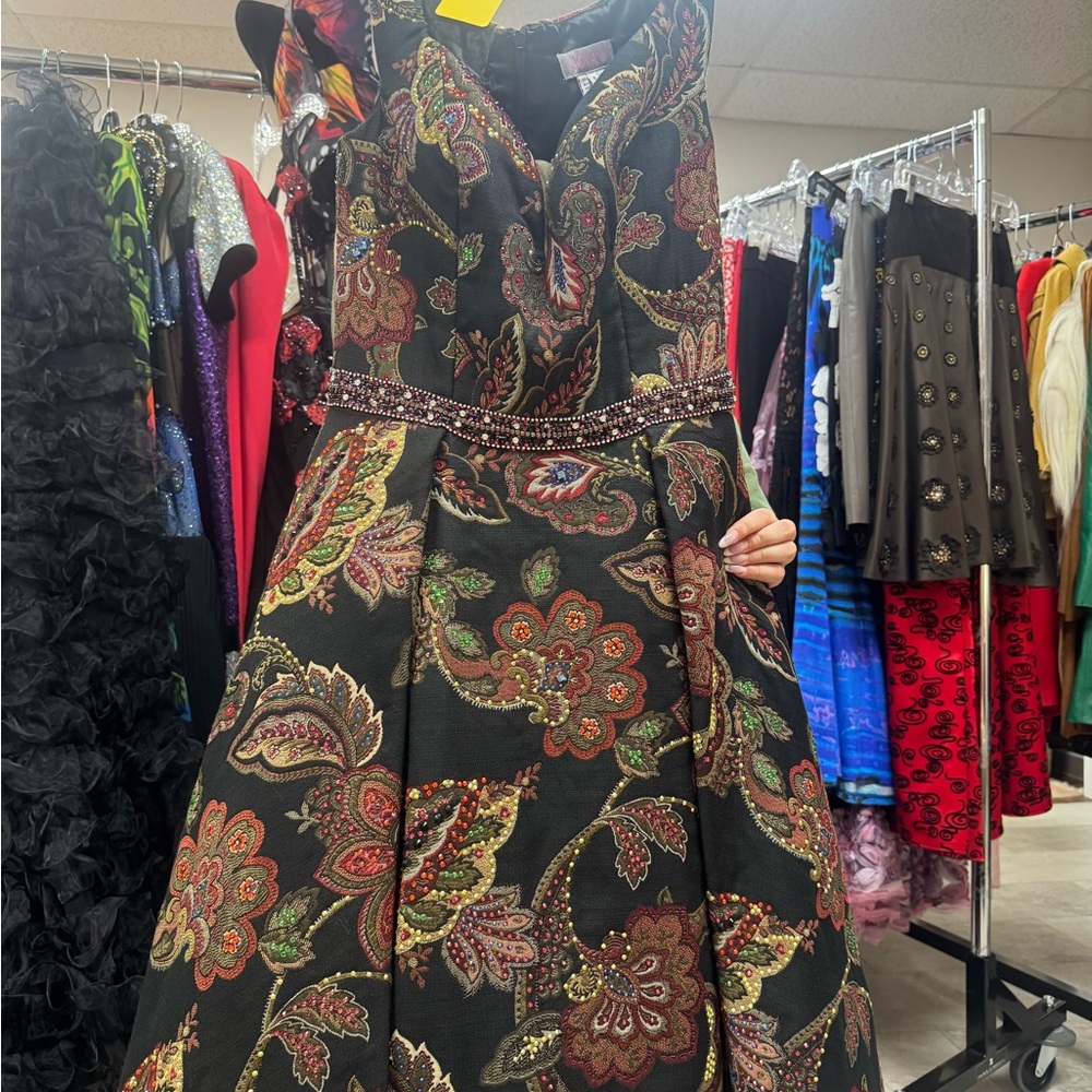 Elegant Black Floral Dress